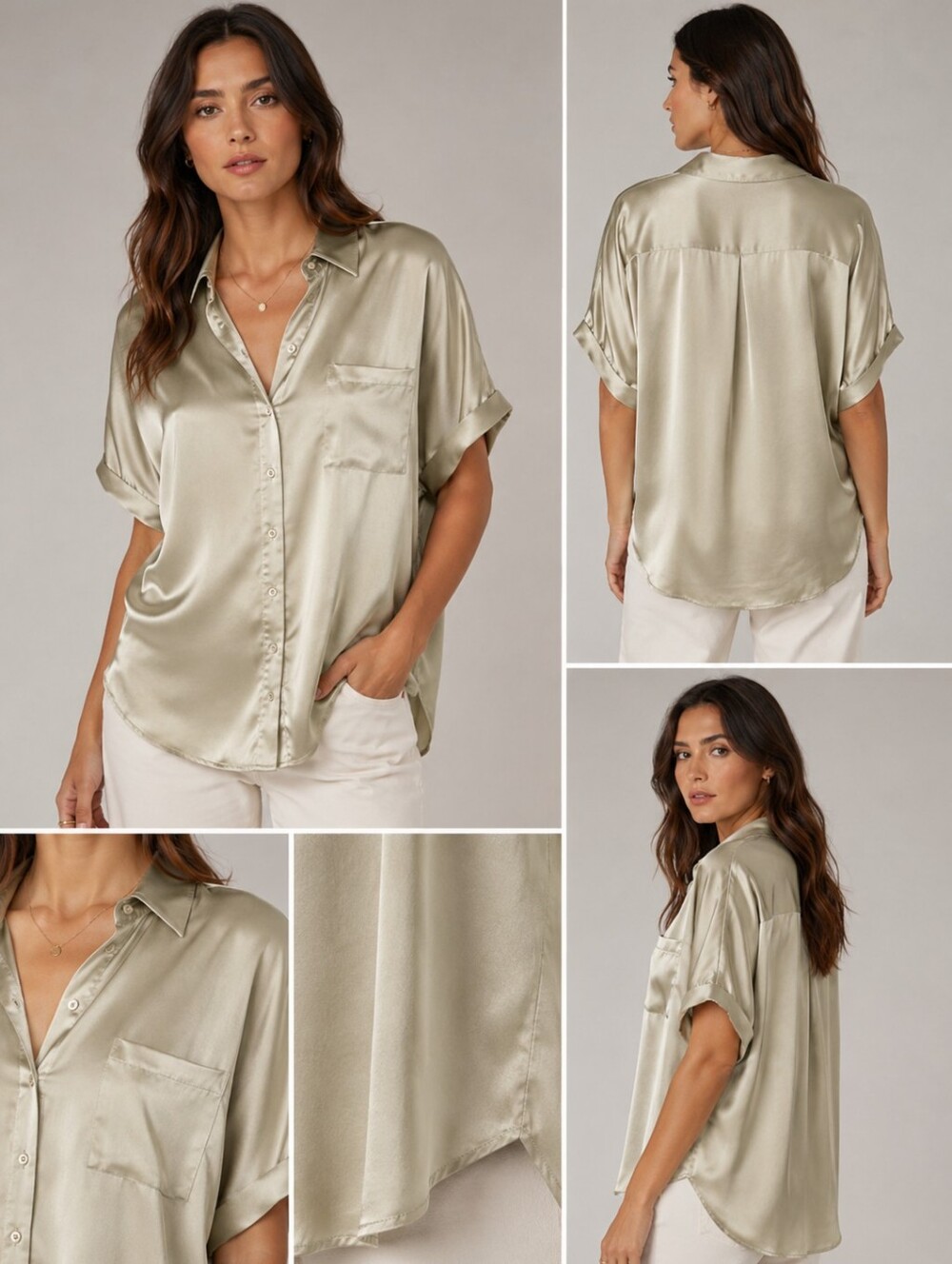 Women's Blouses (Necklace Not Included) #35 - Picture 2 of 10